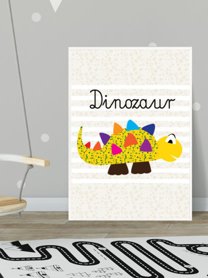 Plakat dla dzieci dinozaur