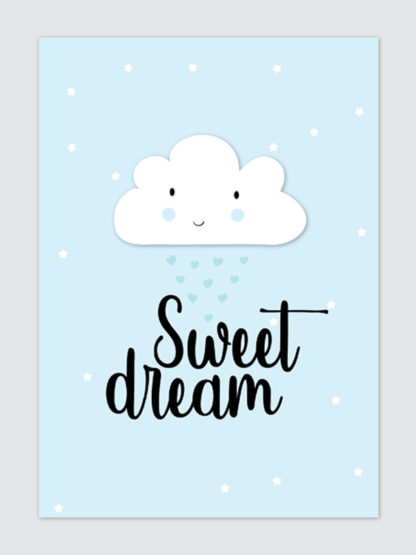 Plakat dla dzieci Sweet dreams - niebieski