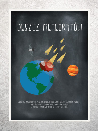 Złoty plakat Deszcz meteorytów