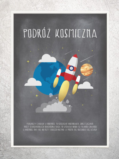 Złoty plakat Podróż kosmiczna