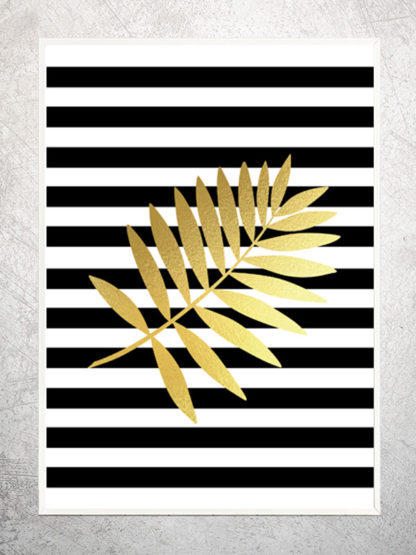 Złoty plakat Palmowy liść