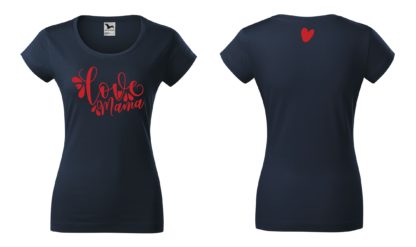 Koszulka z personaliazacją na Dzień Mamy Love Mama - granatowa