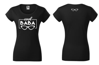 koszulka na Dzień Babci Cool Baba - czarna