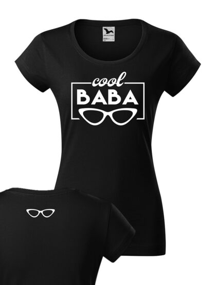 koszulka na Dzień Babci Cool Baba - czarna