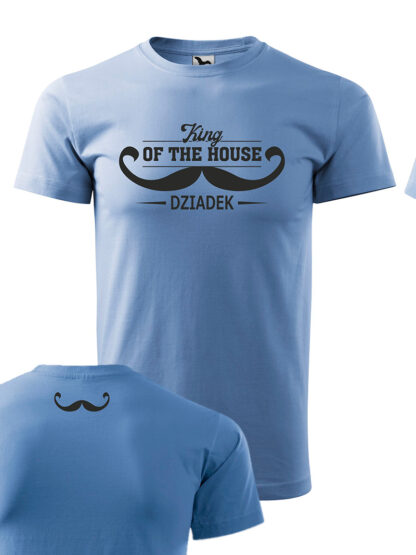 koszulka dla dziadka King of the house - niebieska