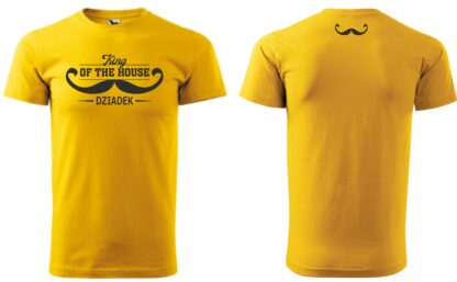 koszulka dla dziadka King of the house - żółta